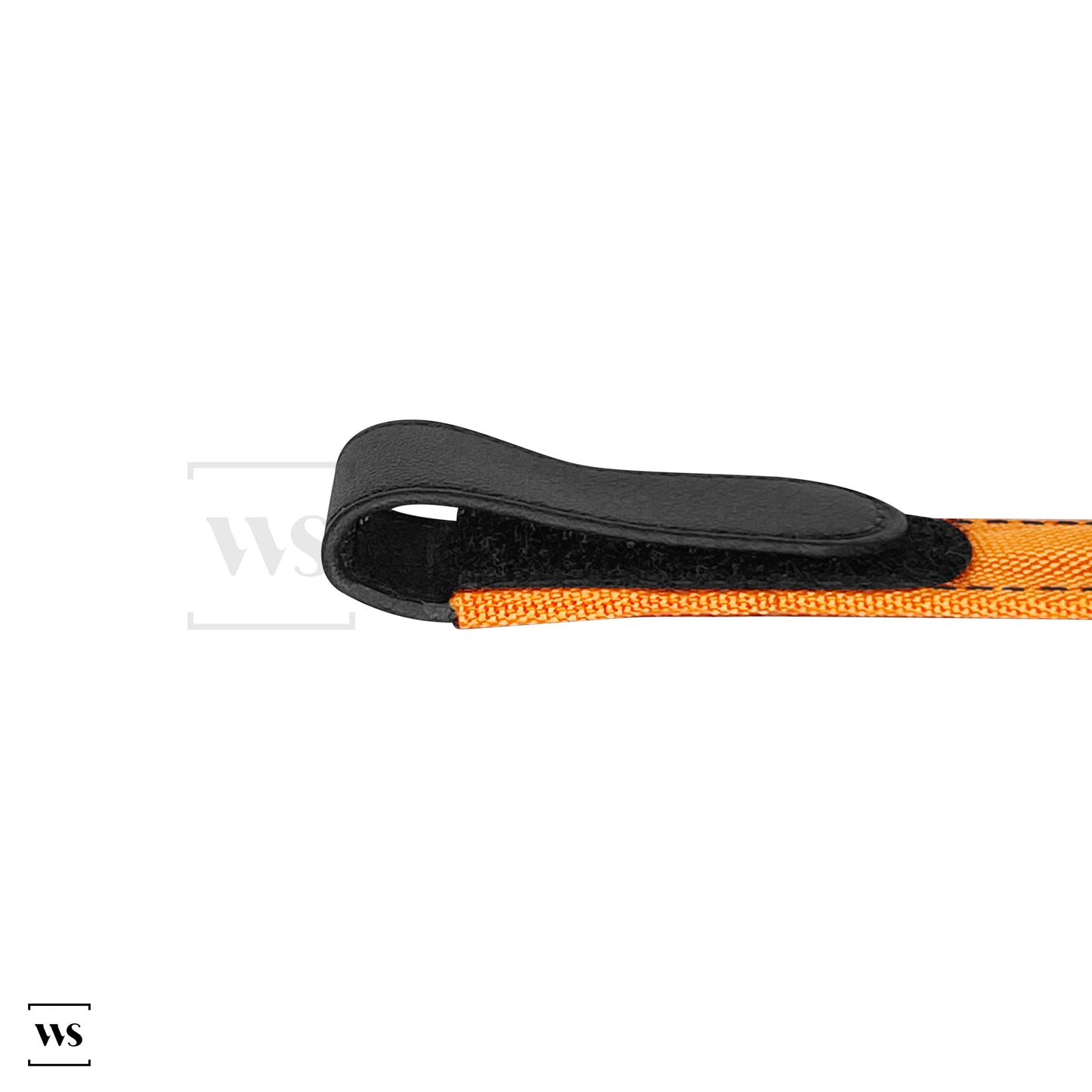 Orange Canvas Leather Velcro Strap