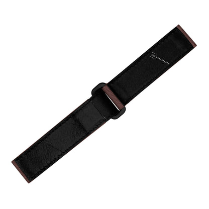 Brown Canvas Leather Velcro Strap