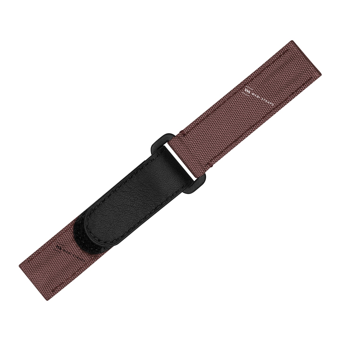 Brown Canvas Leather Velcro Strap