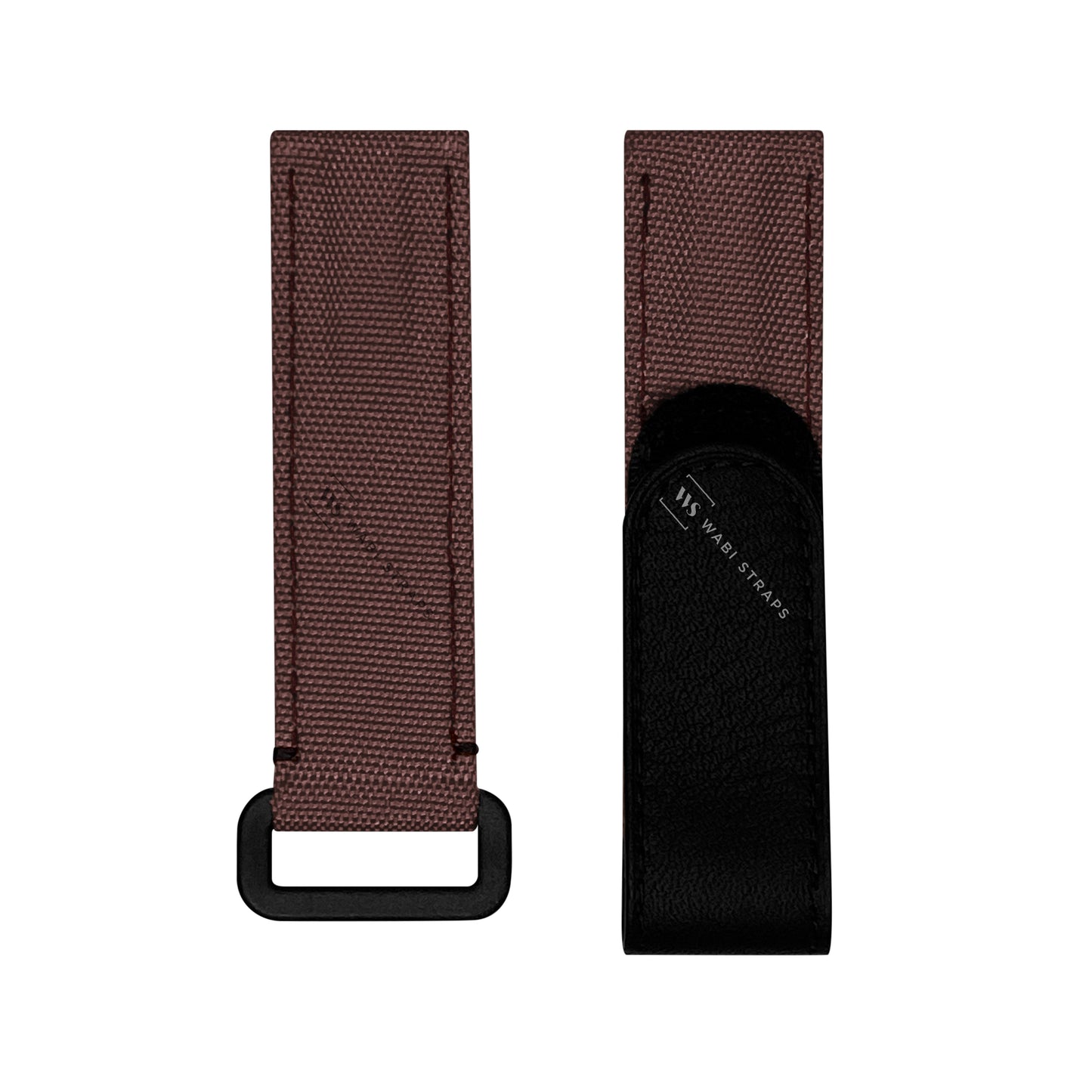 Brown Canvas Leather Velcro Strap