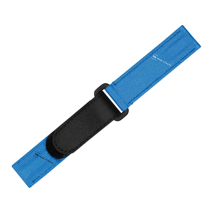 Sky Blue Canvas Leather Velcro Strap