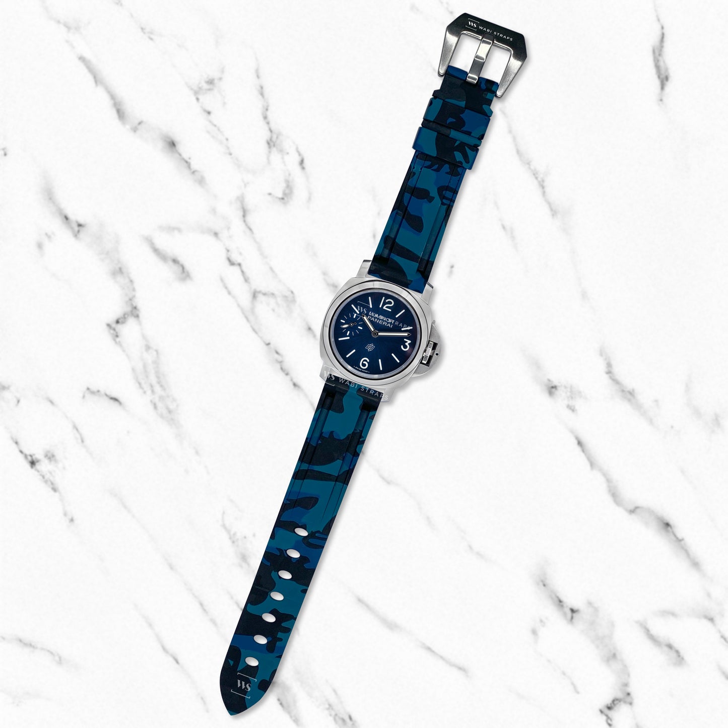 Blue Military Camo Vulcanised Strap