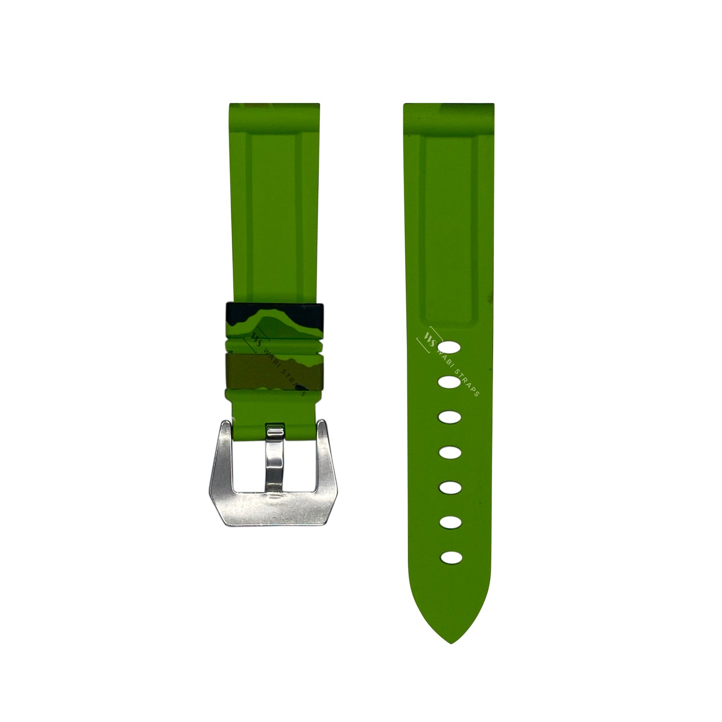 Green Military Camo Vulcanised Strap