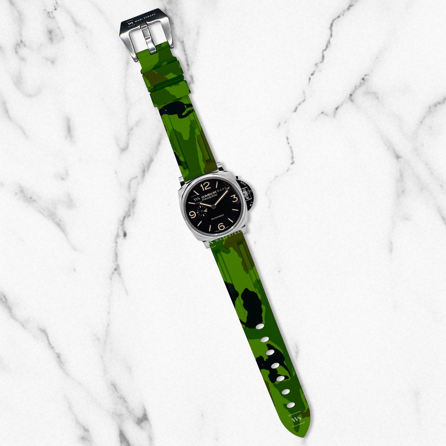 Green Military Camo Vulcanised Strap