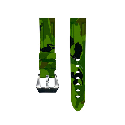 Green Military Camo Vulcanised Strap