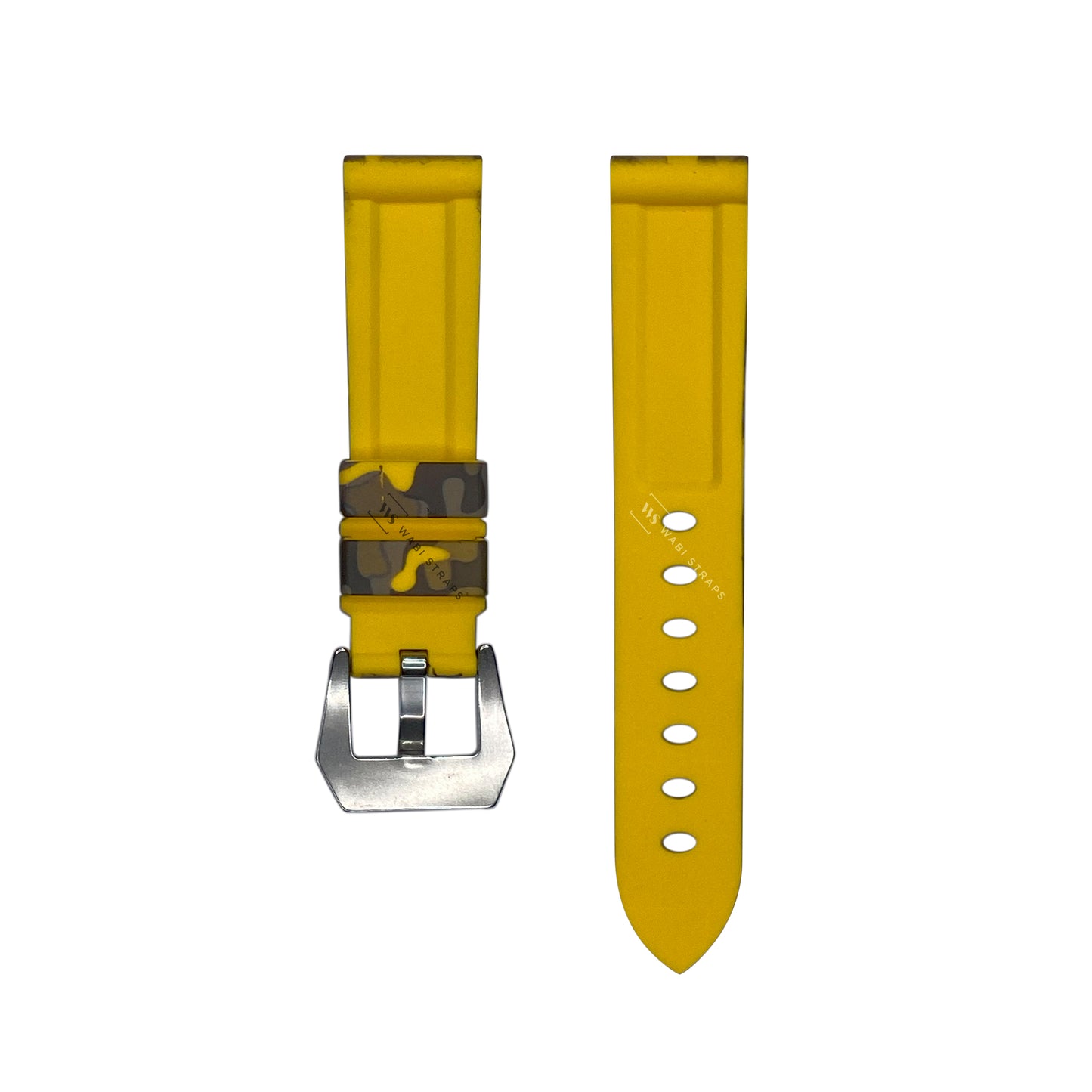 Yellow Military Camo Vulcanised Strap