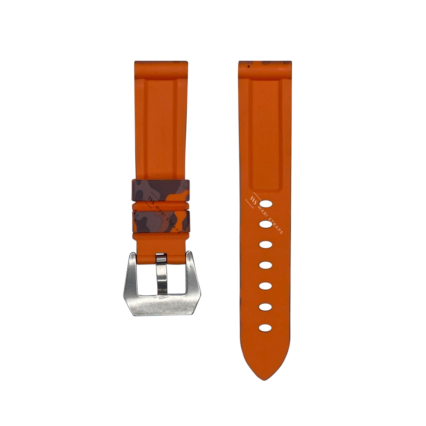 Orange Military Camo Vulcanised Strap