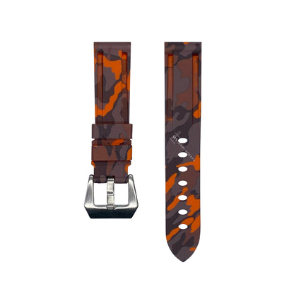 Orange Military Camo Vulcanised Strap