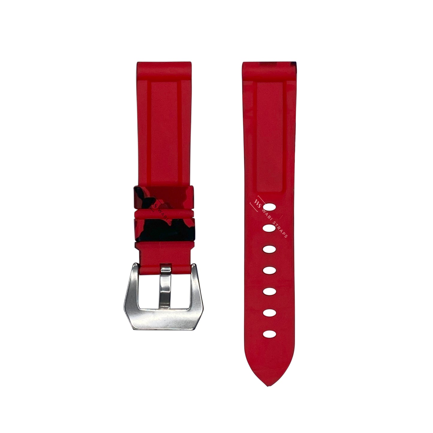 Red Military Camo Vulcanised Strap