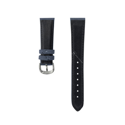 Black Kevlar Leather Watch Strap