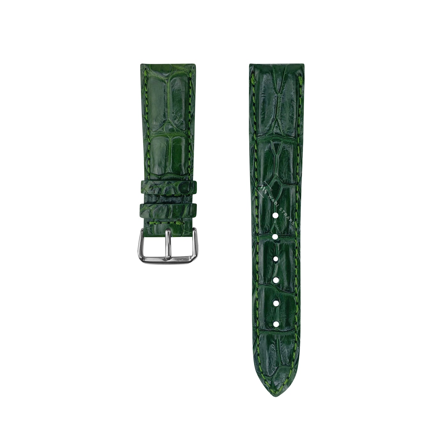 Green Crocodile Artisan Leather Strap