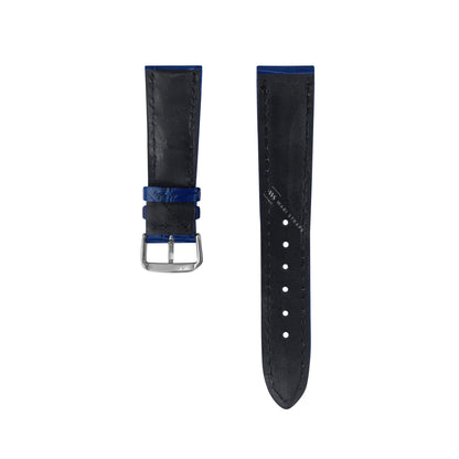 Navy Blue Crocodile Artisan Leather Strap