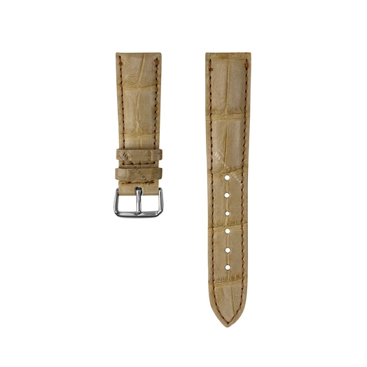 Cream Crocodile Artisan Leather Strap