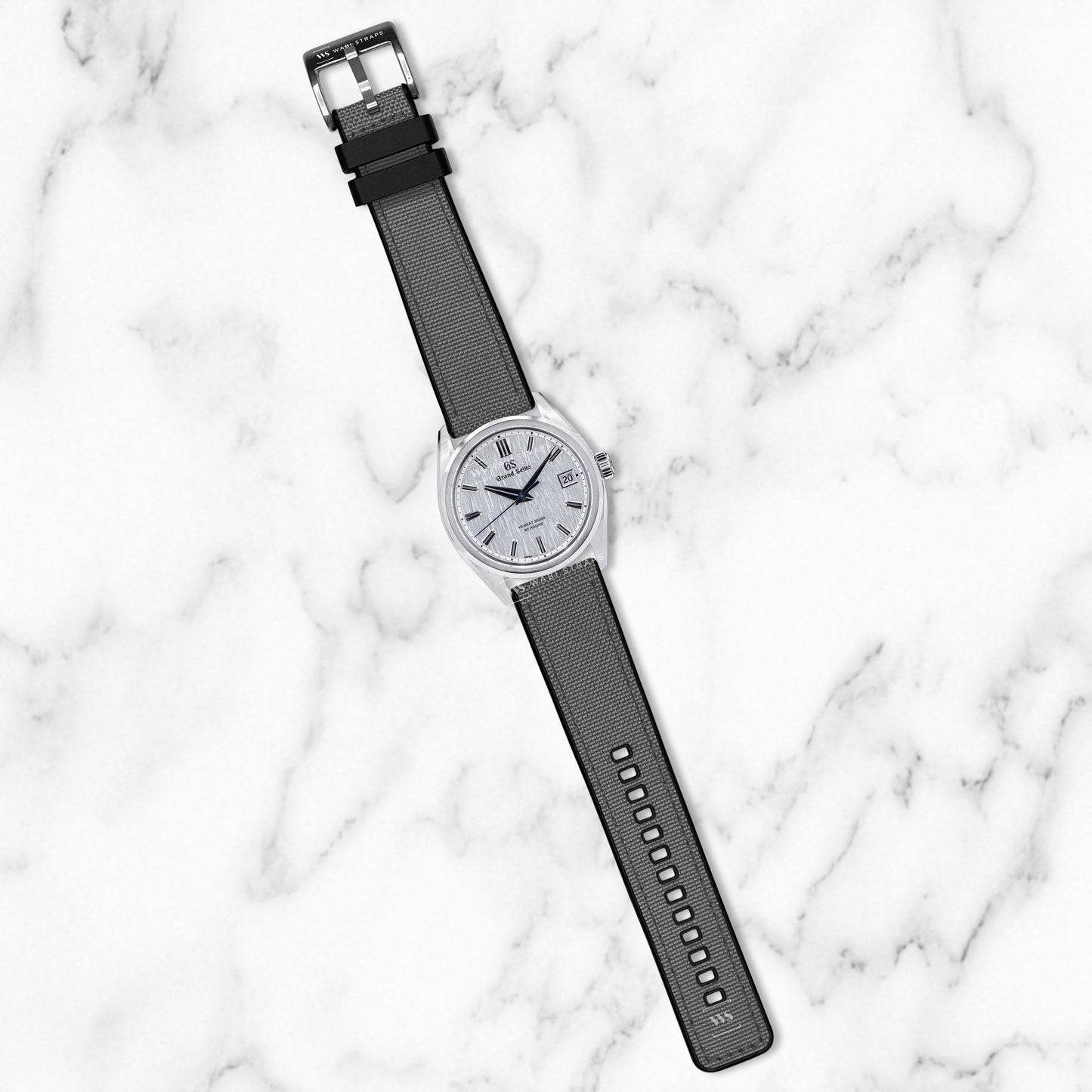 Grey Canvas Rubber Hybrid Strap