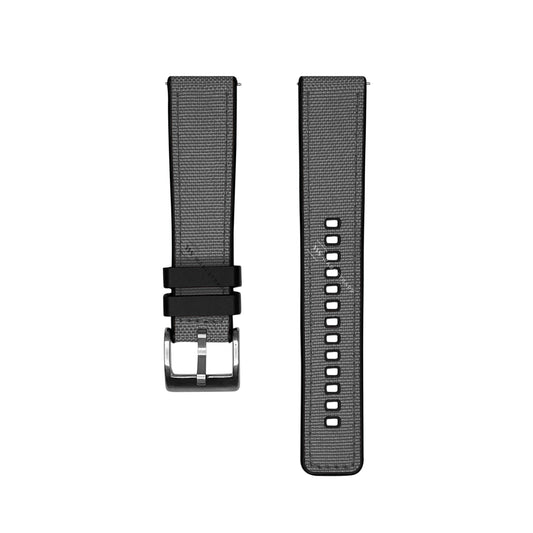 Grey Canvas Rubber Hybrid Strap