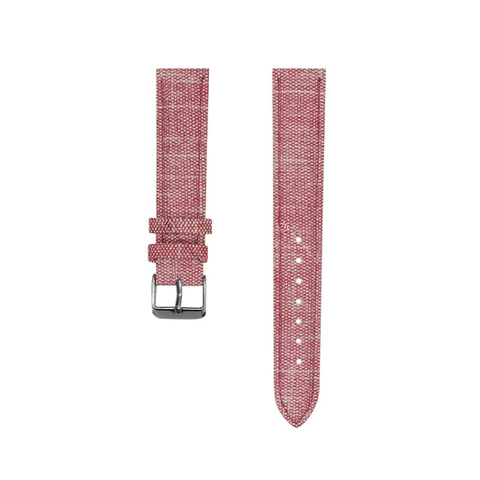 Pink Denim Leather Hybrid Strap