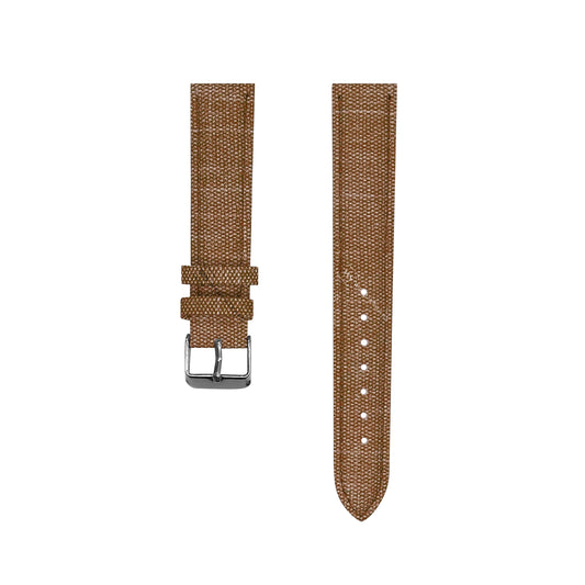 Brown Denim Leather Hybrid Strap