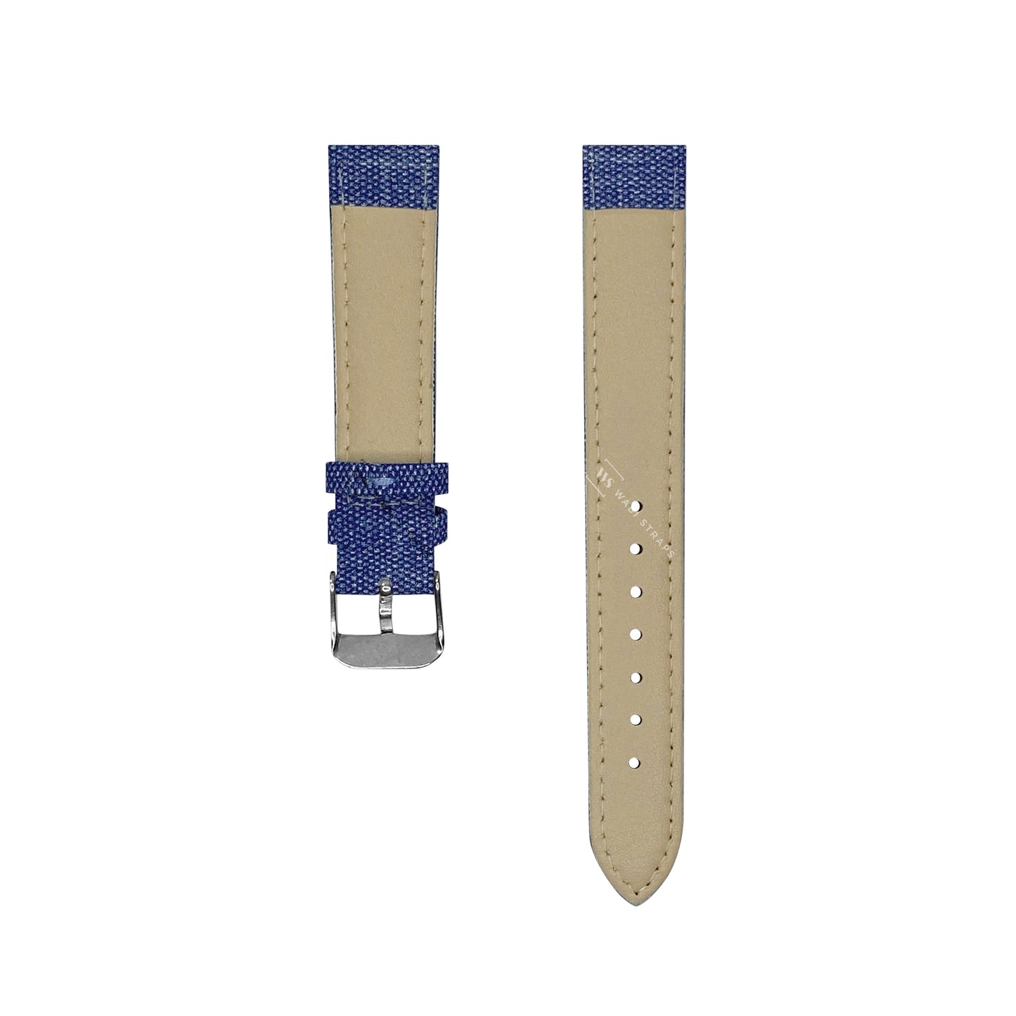 Navy Denim Leather Hybrid Strap