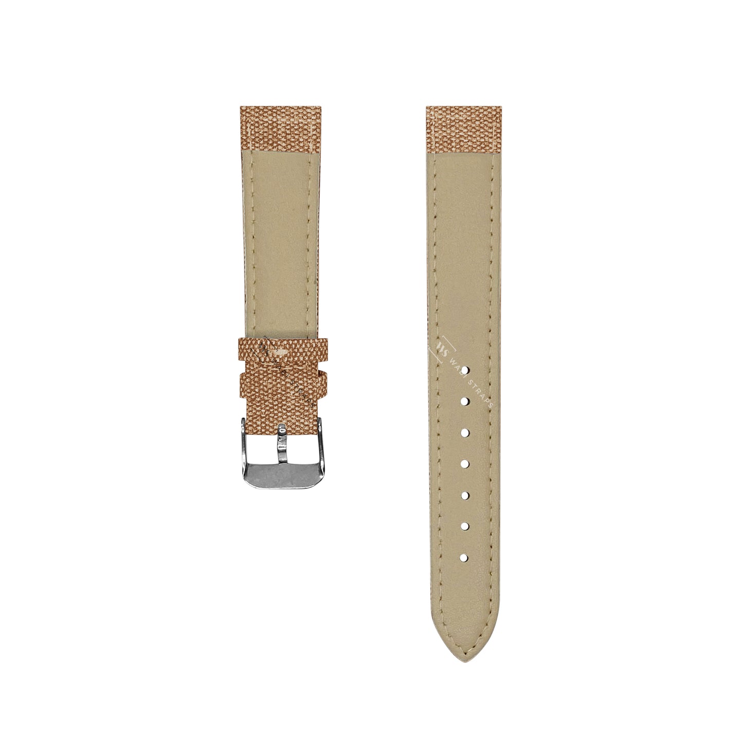 Tan Denim Leather Hybrid Strap