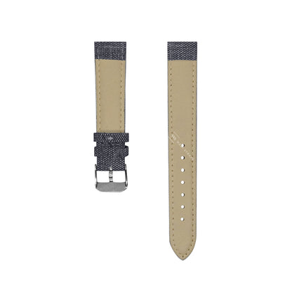 Grey Denim Leather Hybrid Strap