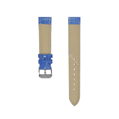 Light Blue Denim Leather Hybrid Strap