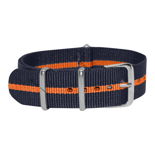 Navy Blue & Orange Diver British Military Watch Strap