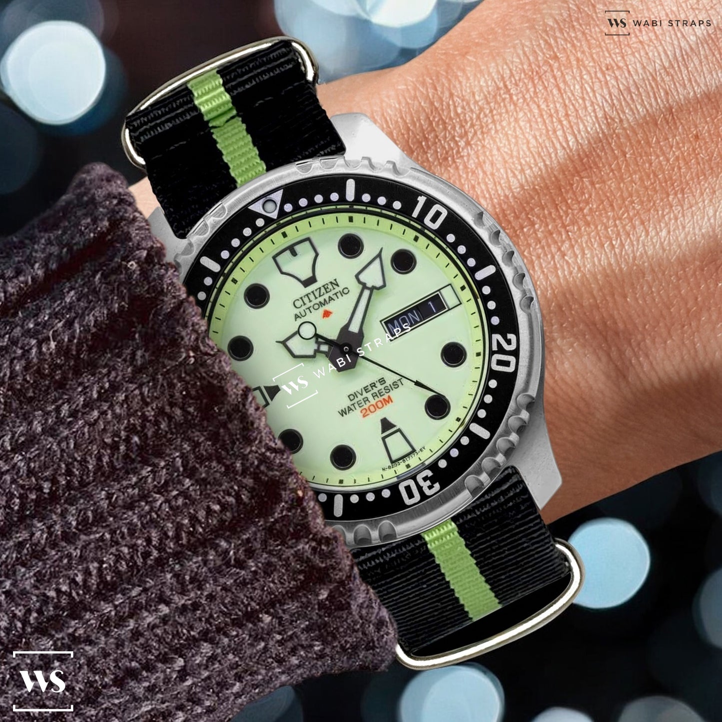 Black & Green Diver British Military Watch Strap