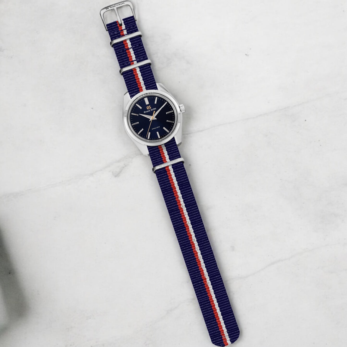 Navy Blue & Red/White Diver British Military Watch Strap