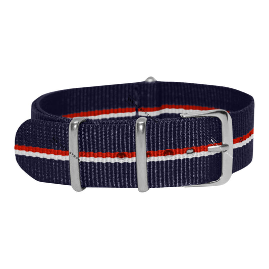 Navy Blue & Red/White Diver British Military Watch Strap