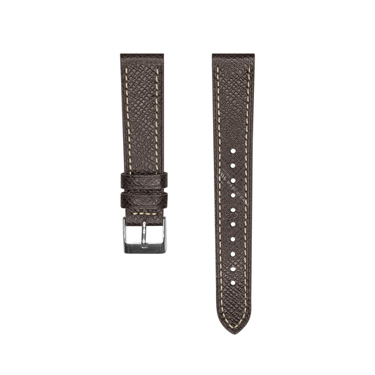 Grey Epsom Pebbled Texture Leather Strap