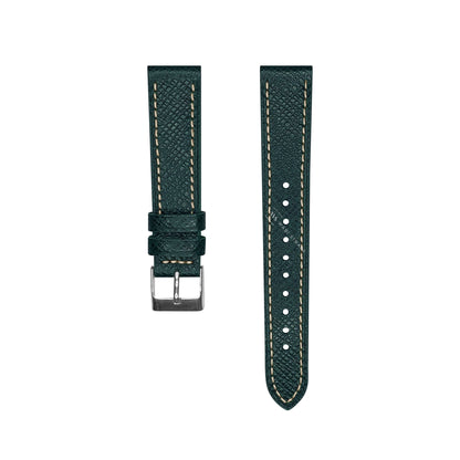 Green Epsom Pebbled Texture Leather Strap