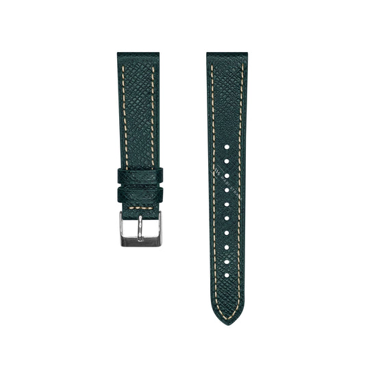 Green Epsom Pebbled Texture Leather Strap