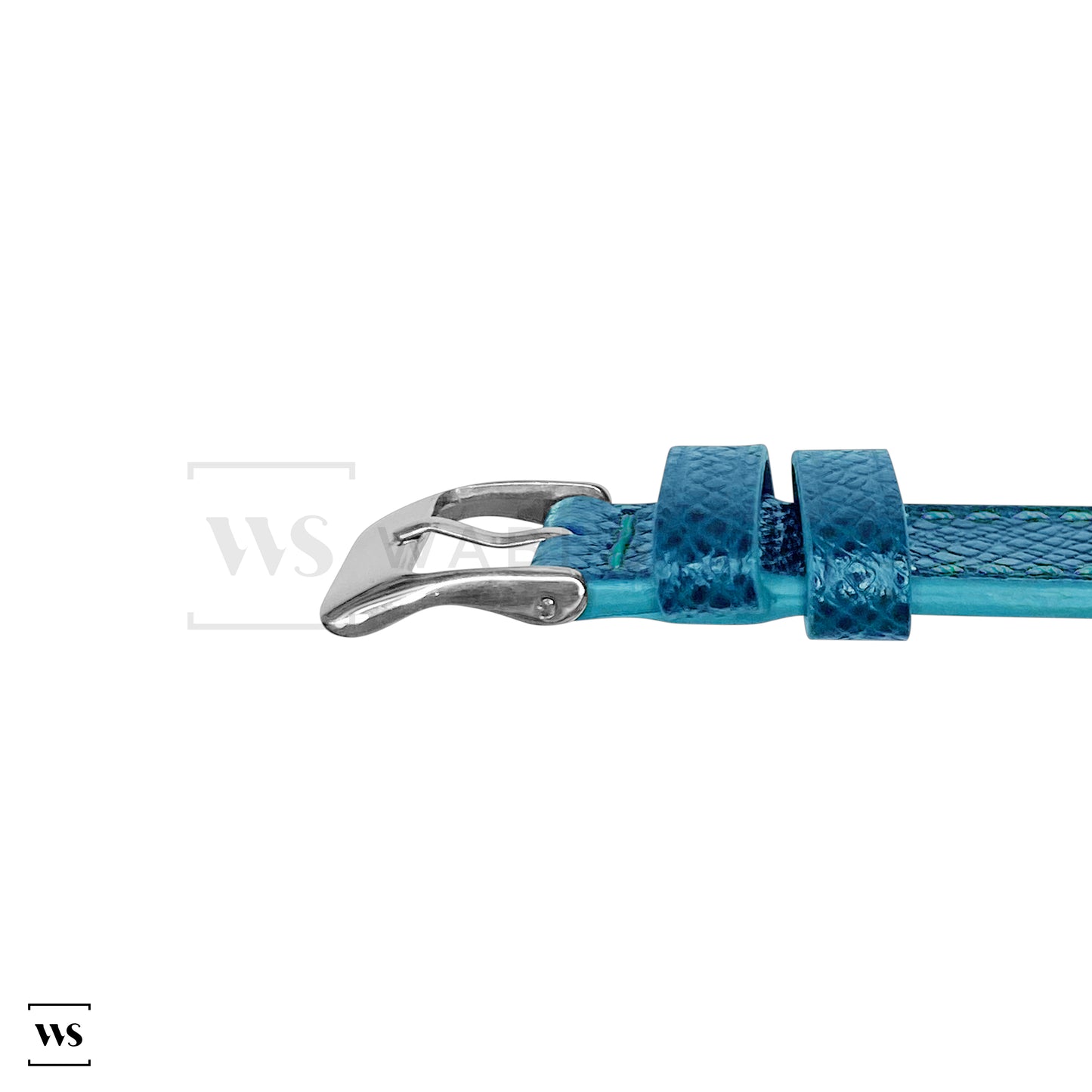 Baby Blue Epsom Pebbled Texture Leather Strap