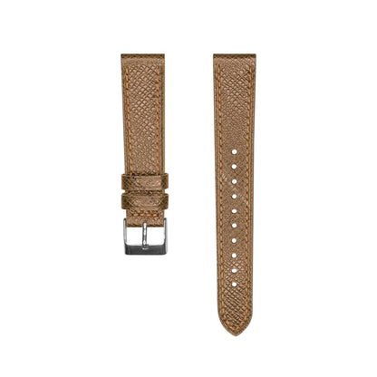 Stone Epsom Pebbled Texture Leather Strap