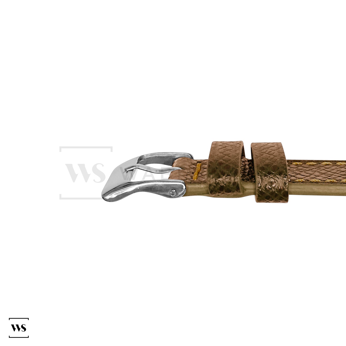 Stone Epsom Pebbled Texture Leather Strap