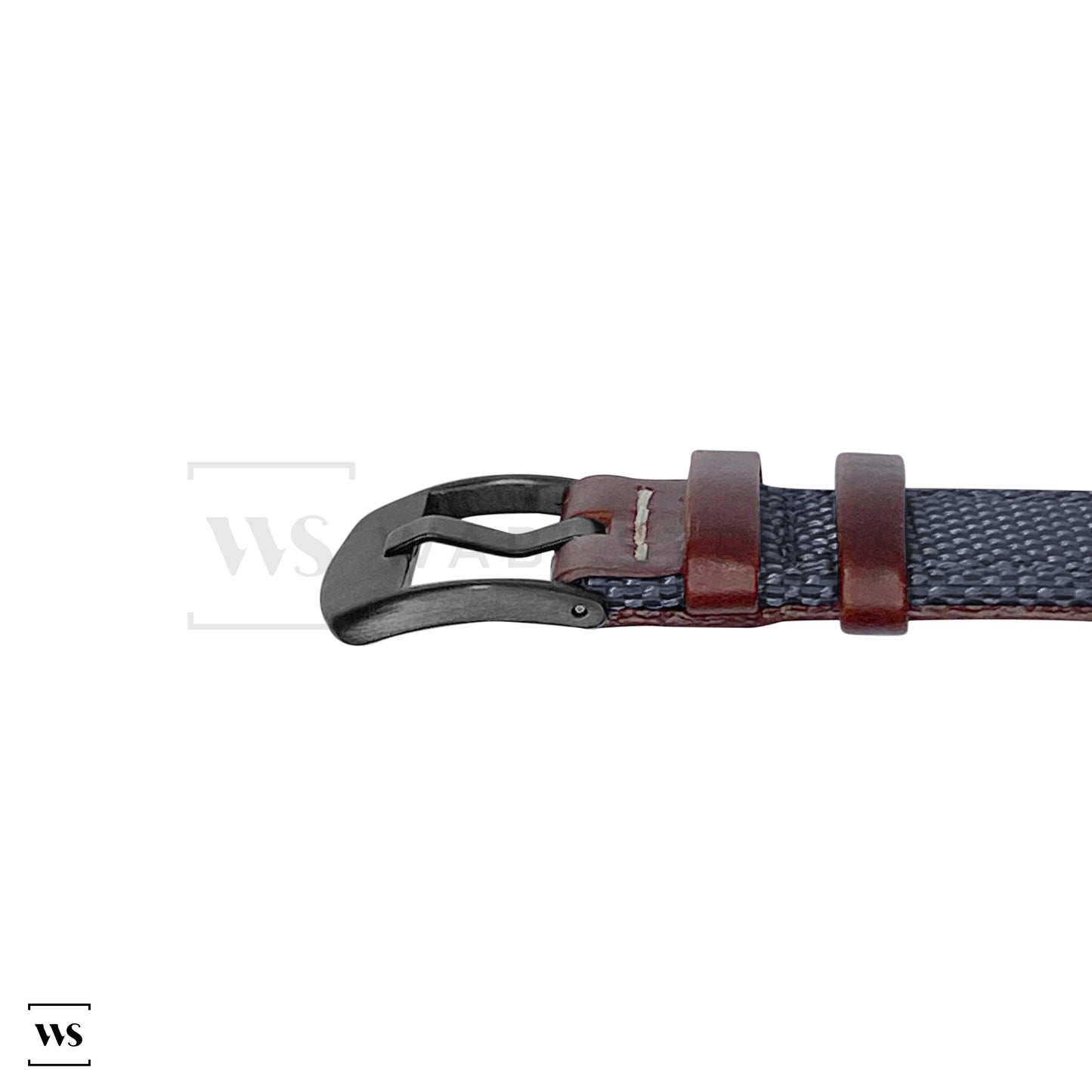 Blue Fabric Leather Hybrid Strap