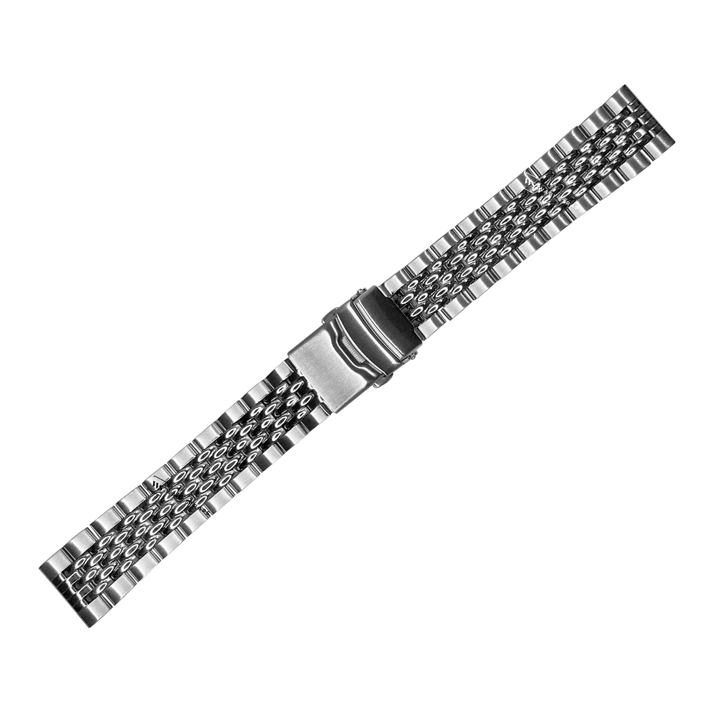 Silver 5-Row Beads Of Rice BOR Metal Bracelet