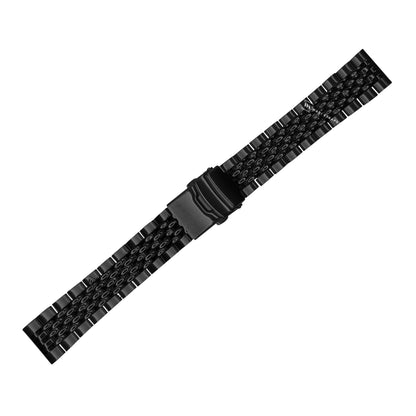 Black 5-Row Beads Of Rice BOR Metal Bracelet