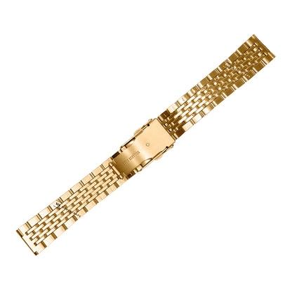 Gold 5-Row Beads Of Rice BOR Metal Bracelet