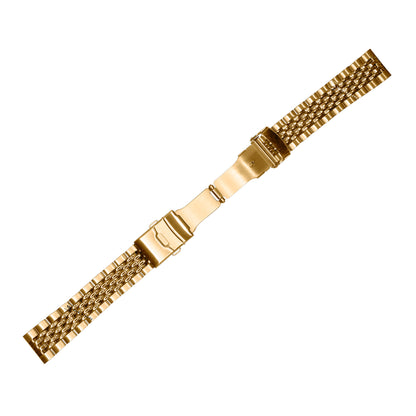 Gold 5-Row Beads Of Rice BOR Metal Bracelet