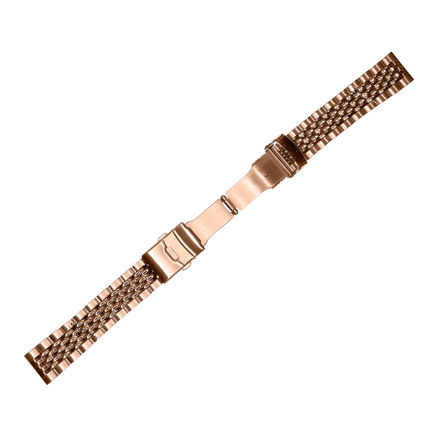 Rose Gold 5-Row Beads Of Rice BOR Metal Bracelet