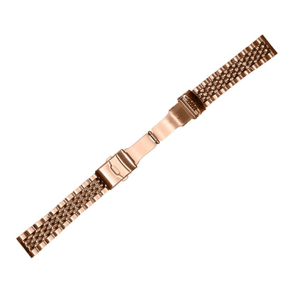 Rose Gold 5-Row Beads Of Rice BOR Metal Bracelet