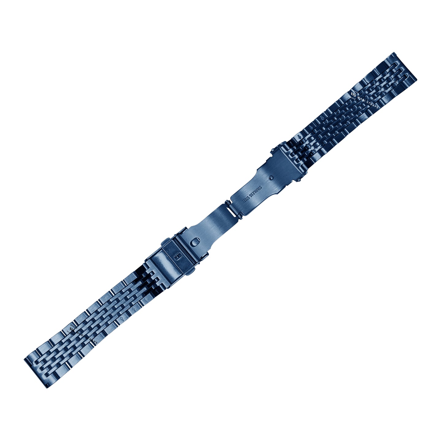 Blue 5-Row Beads Of Rice BOR Metal Bracelet