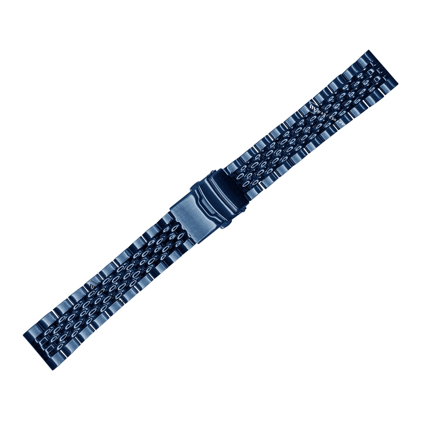 Blue 5-Row Beads Of Rice BOR Metal Bracelet