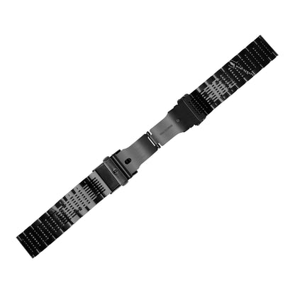 Black 15-Row Beads Of Rice BOR Metal Bracelet