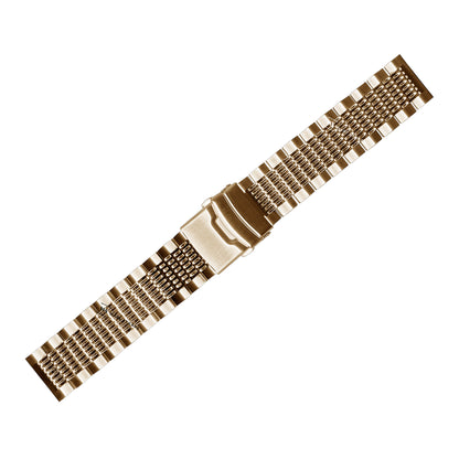 Gold 15-Row Beads Of Rice BOR Metal Bracelet