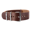 Brown Faux PU Leather One-Piece Watch Strap