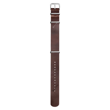 Brown Faux PU Leather One-Piece Watch Strap