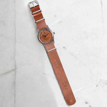 Tan Faux PU Leather One-Piece Watch Strap