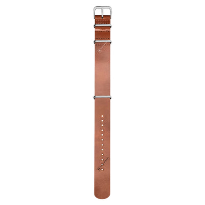 Tan Faux PU Leather One-Piece Watch Strap